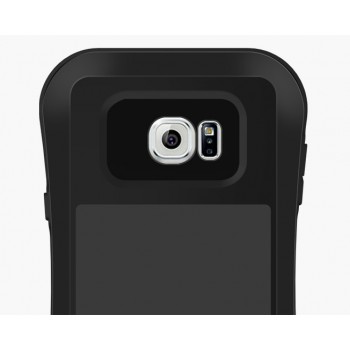 Антиударный пылевлагозащищенный гибридный эргономичный премиум чехол силикон/металл/закаленное стекло для Samsung Galaxy Note 5 Черный