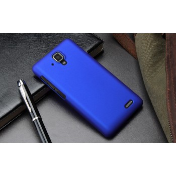 Пластиковый матовый непрозрачный чехол для Lenovo A536 Ideaphone Синий