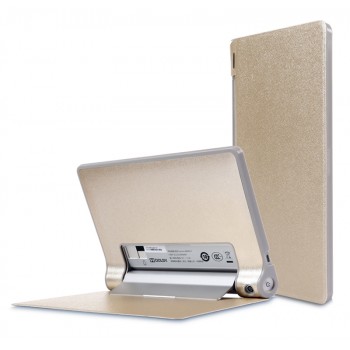Чехол подставка на поликарбонатной основе текстурный Glossy Shield для планшета Lenovo Yoga Tablet 8 Бежевый