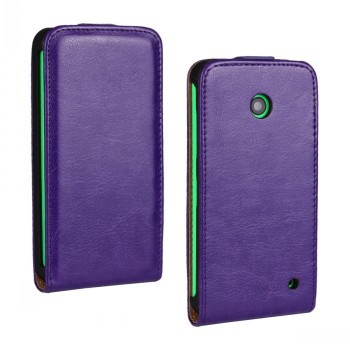 Чехол вертикальная книжка на пластиковой основе для Nokia Lumia 630/635 Фиолетовый