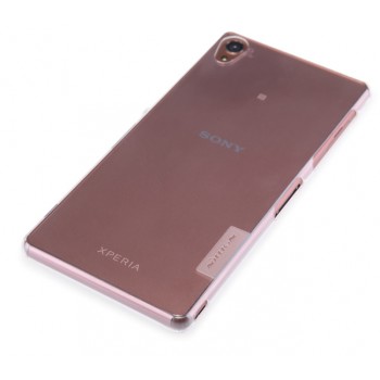 Силиконовый матовый полупрозрачный чехол повышенной ударостойкости для Sony Xperia Z5 Коричневый