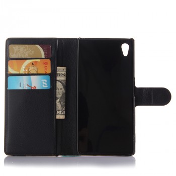 Чехол портмоне подставка с защелкой для Sony Xperia Z5 Черный