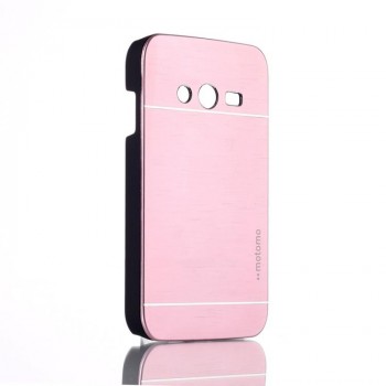 Пластиковый матовый чехол с металлическим покрытием для Samsung Galaxy Ace 4 Розовый