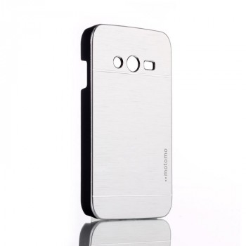 Пластиковый матовый чехол с металлическим покрытием для Samsung Galaxy Ace 4 Белый