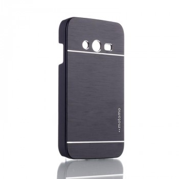 Пластиковый матовый чехол с металлическим покрытием для Samsung Galaxy Ace 4 Черный