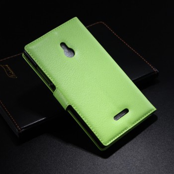 Чехол портмоне подставка с защелкой для Nokia XL Зеленый