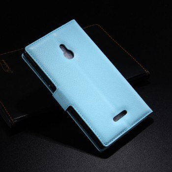 Чехол портмоне подставка с защелкой для Nokia XL Голубой