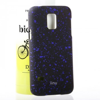 Пластиковый матовый непрозрачный чехол с голографическим принтом Звезды для Samsung Galaxy S5 Mini Фиолетовый