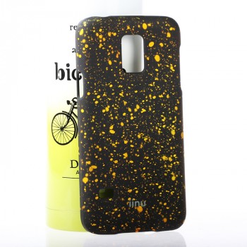 Пластиковый матовый непрозрачный чехол с голографическим принтом Звезды для Samsung Galaxy S5 Mini Желтый