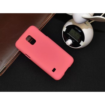 Пластиковый матовый непрозрачный чехол для Samsung Galaxy S5 Mini Розовый