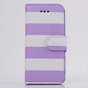 Дизайнерский чехол портмоне подставка на пластиковой основе для Samsung Galaxy S5 Mini Фиолетовый