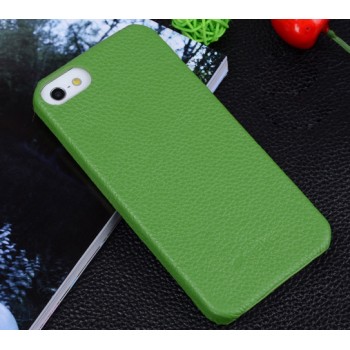 Кожаный чехол накладка Back Cover для Apple Iphone 5/5s/SE Зеленый