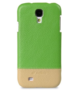 Кожаный чехол накладка двухцветная для Samsung Galaxy S4 Зеленый