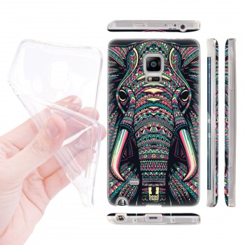 Силиконовый матовый дизайнерский чехол с эксклюзивной серией принтов для Samsung Galaxy Note Edge (изготовление на заказ)