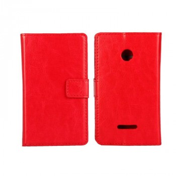 Чехол портмоне подставка с защелкой для Microsoft Lumia 435 Красный