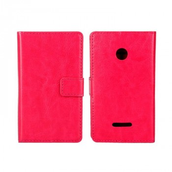 Чехол портмоне подставка с защелкой для Microsoft Lumia 435 Пурпурный