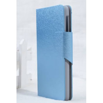 Текстурный чехол флип подставка на пластиковой основе с магнитной застежкой и отделением для карт для Lenovo S660 Синий