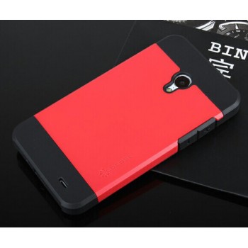 Двуцветный премиум силикон-пластик чехол для Meizu MX3 Красный