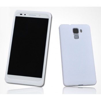 Силиконовый матовый софт-тач премиум чехол для Huawei Honor 7 Белый