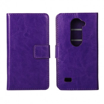 Чехол портмоне подставка с защелкой для LG Leon Фиолетовый