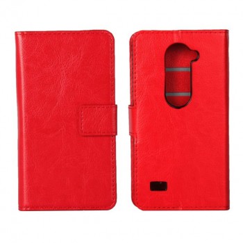 Чехол портмоне подставка с защелкой для LG Leon Красный