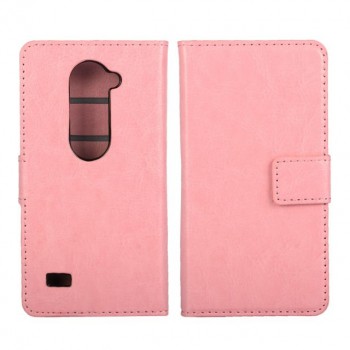 Чехол портмоне подставка с защелкой для LG Leon Розовый