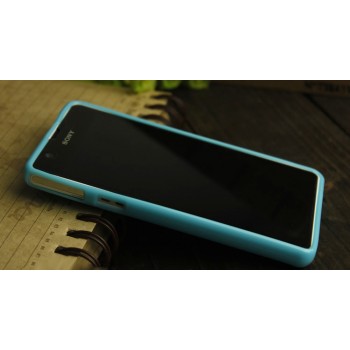 Силиконовый непрозрачный чехол для Sony Xperia ZR Голубой