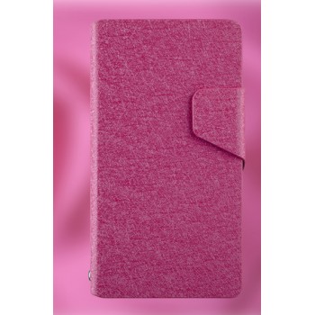 Текстурный чехол флип подставка на пластиковой основе для Sony Xperia ZR Пурпурный