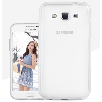 Силиконовый матовый полупрозрачный чехол для Samsung Galaxy Win Белый