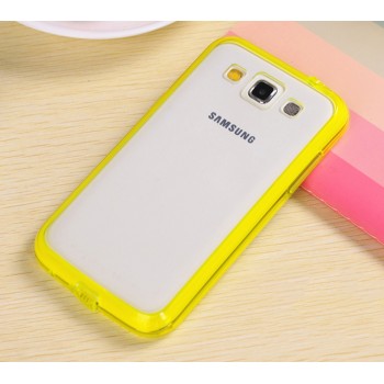 Двухкомпонентный чехол с силиконовым бампером повышенной защиты и поликарбонатной транспарентной накладкой для Samsung Galaxy Win Желтый