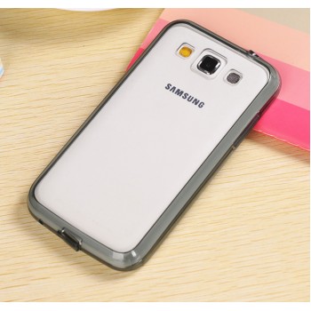 Двухкомпонентный чехол с силиконовым бампером повышенной защиты и поликарбонатной транспарентной накладкой для Samsung Galaxy Win Черный
