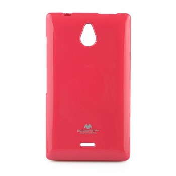 Силиконовый глянцевый непрозрачный чехол для Nokia X2 Пурпурный
