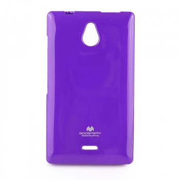 Силиконовый глянцевый непрозрачный чехол для Nokia X2 Фиолетовый