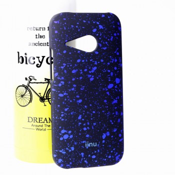 Пластиковый матовый дизайнерский чехол с голографическим принтом Звезды для HTC One mini 2 Синий