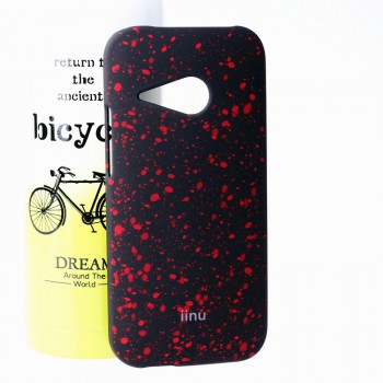 Пластиковый матовый дизайнерский чехол с голографическим принтом Звезды для HTC One mini 2 Красный