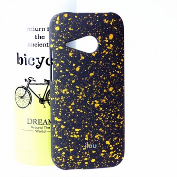 Пластиковый матовый дизайнерский чехол с голографическим принтом Звезды для HTC One mini 2 Желтый