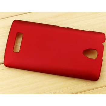 Пластиковый матовый Металлик чехол для Lenovo A2010 Красный