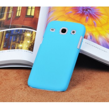 Пластиковый матовый непрозрачный чехол для Samsung Galaxy Core Голубой