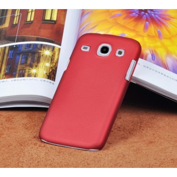 Пластиковый матовый непрозрачный чехол для Samsung Galaxy Core Красный