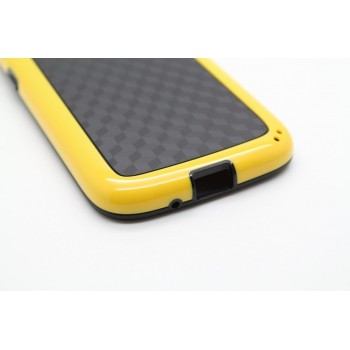 Силиконовый матовый непрозрачный чехол текстура Кубы для Samsung Galaxy Core Желтый