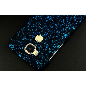 Пластиковый матовый дизайнерский чехол с голографическим принтом Звезды для Huawei G8 Голубой