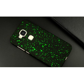 Пластиковый матовый дизайнерский чехол с голографическим принтом Звезды для Huawei G8 Зеленый