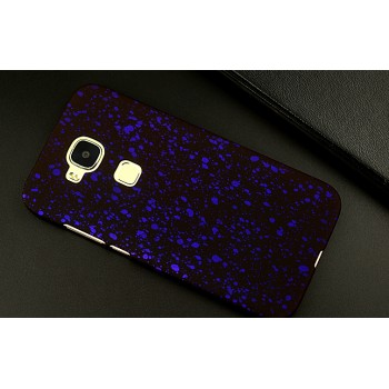 Пластиковый матовый дизайнерский чехол с голографическим принтом Звезды для Huawei G8 Фиолетовый