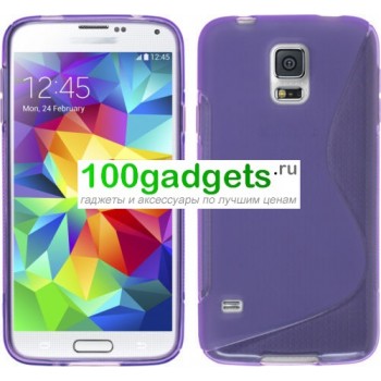 Силиконовый чехол S для Samsung Galaxy S5 Mini Фиолетовый