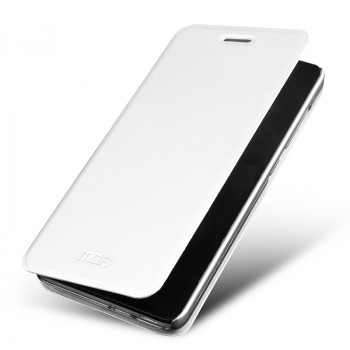 Чехол флип подставка на пластиковой основе для Huawei G8 Белый