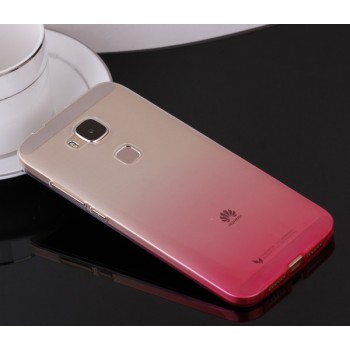 Силиконовый градиентный полупрозрачный чехол для Huawei G8 Красный