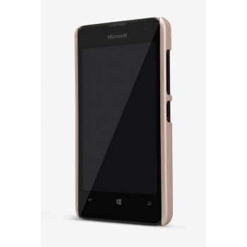 Пластиковый матовый нескользяий премиум чехол для Microsoft Lumia 430 Dual SIM Бежевый