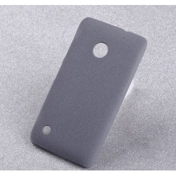 Пластиковый матовый чехол с повышенной шероховатостью для Nokia Lumia 530 Серый