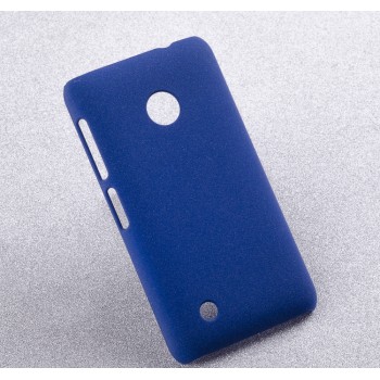 Пластиковый матовый чехол с повышенной шероховатостью для Nokia Lumia 530 Синий