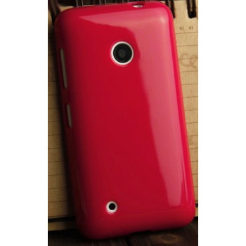 Силиконовый глянцевый непрозрачный чехол для Nokia Lumia 530 Пурпурный